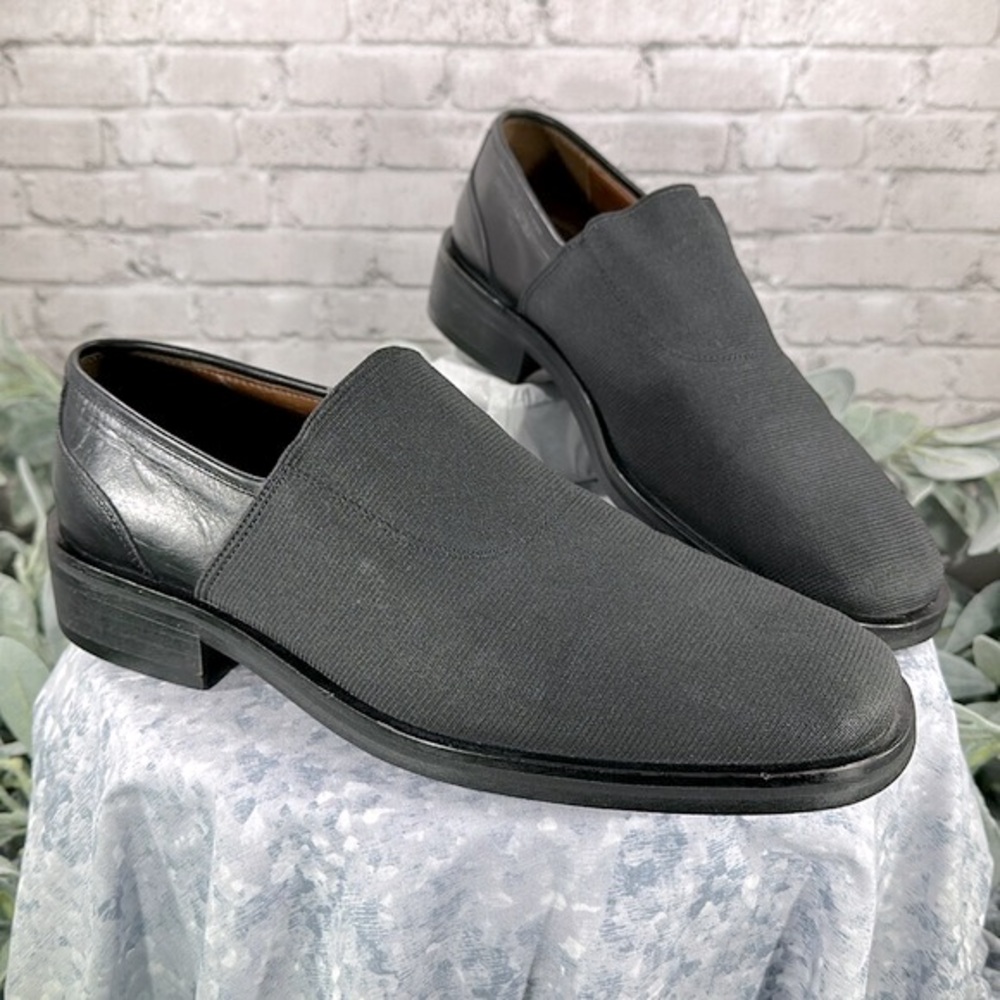 To Boot New York - Adam Derrick - Black Leather Stretch Dress Loafers Men’s 9.5M